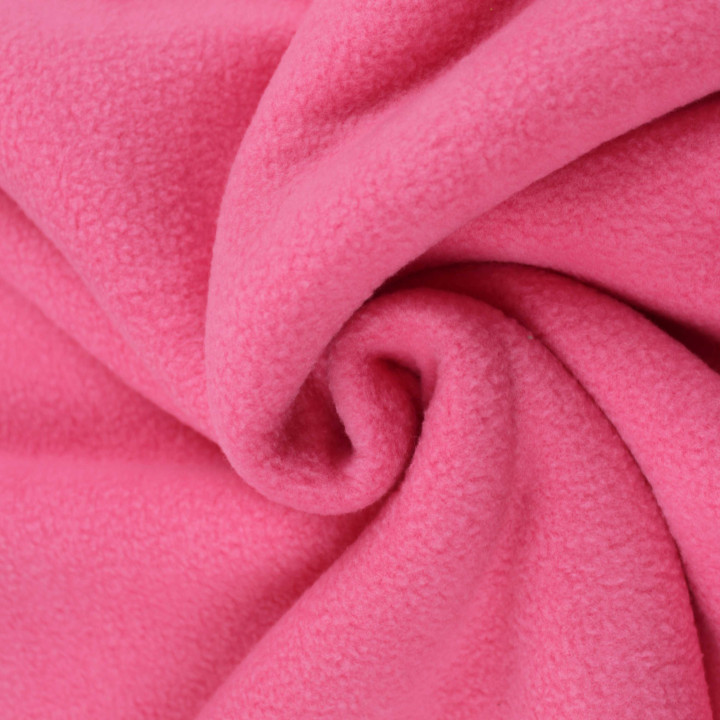Tissu polaire uni rose bonbon – Doux, chaud et moelleux