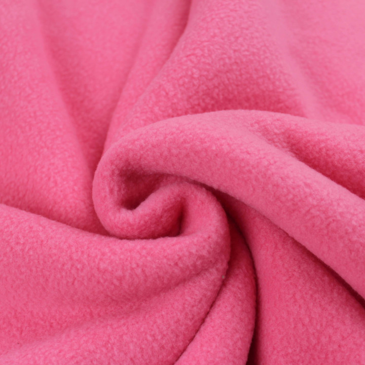 Tissu polaire uni rose bonbon – Doux, chaud et moelleux