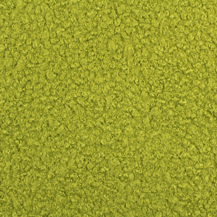 Tissu lainage bouclette vert uni – lainage bouclé épais