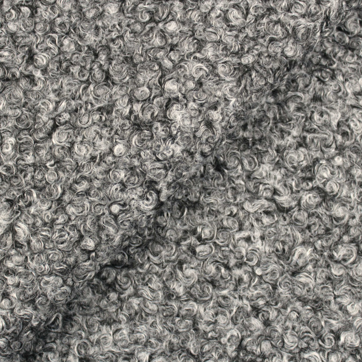 Tissu Lainage Bouclette Gris Mélangé Uni – Doux, Chaud et Résistant
