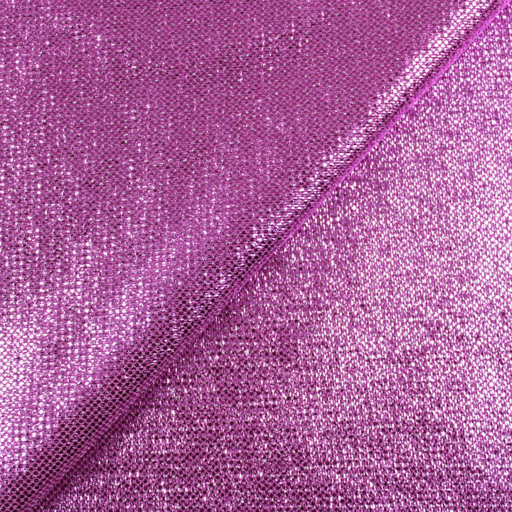 Tissu Jersey Rose Brillant à Paillettes – Extensible & Confortable