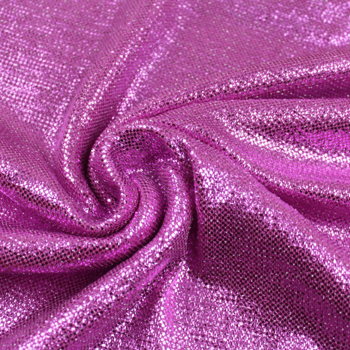 Tissu Jersey Rose Brillant à Paillettes – Extensible & Confortable