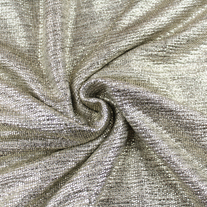 Tissu Jersey Brillant Argent Uni – Extensible & Confortable