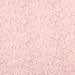 Tissu Dentelle à Motif Floral Rose Uni – Élégante & Délicate | Moline