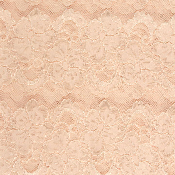 Tissu Dentelle Saumon Fin à Motifs Fleuris Brillant – Douceur & Élégance