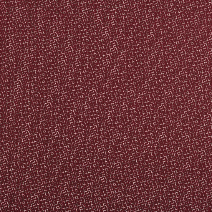 Tissu coton bordeaux motif géométrique blancs – Élégant et moderne