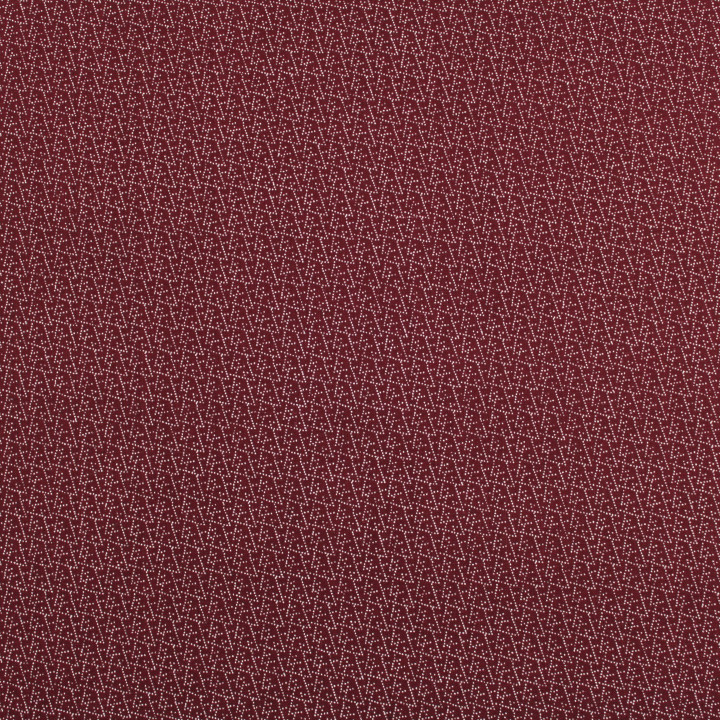 Tissu coton bordeaux motif géométrique blancs – Élégant et moderne