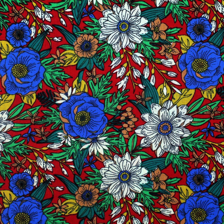 Tissu milleraie blanc à motifs parapluies et cœurs rose et gris