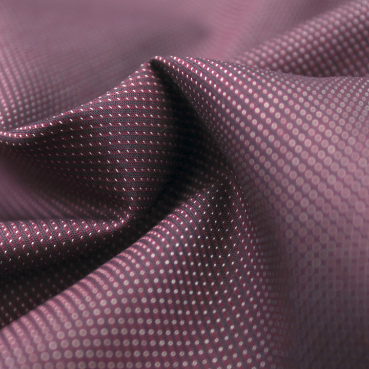 Tissu milleraie blanc à motifs parapluies et cœurs rose et gris