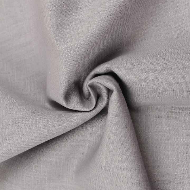 Tissu Lin Uni Gris Clair – Lin Haute Qualité