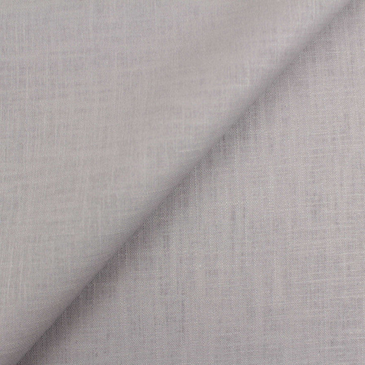 Tissu Lin Uni Gris Clair – Lin Haute Qualité