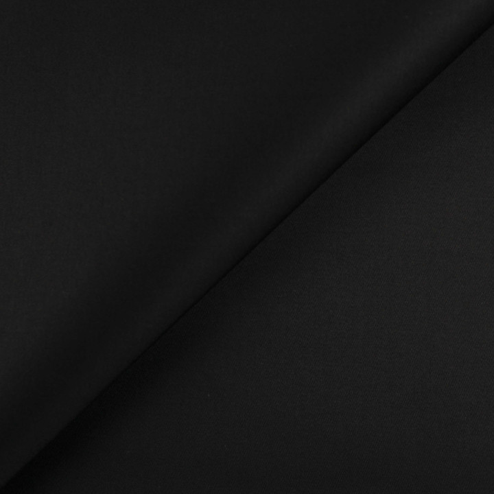 Tissu velours polyester noir uni – élégant et doux
