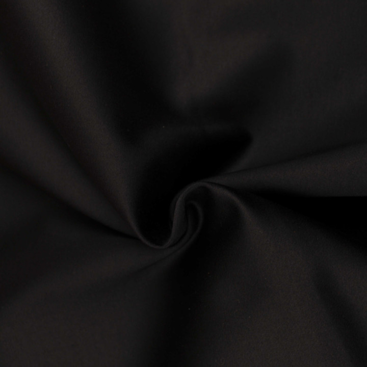 Tissu velours polyester noir uni – élégant et doux