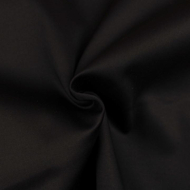 Tissu velours polyester noir uni – élégant et doux