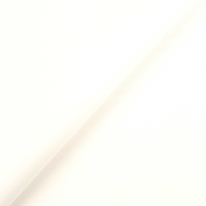 Tissu gabardine coton/polyester blanc uni