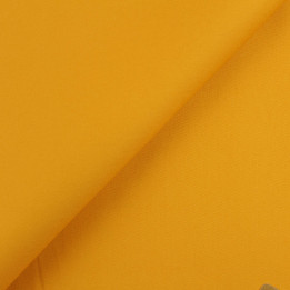 Tissu gabardine coton/polyester jaune moutarde uni | Moline