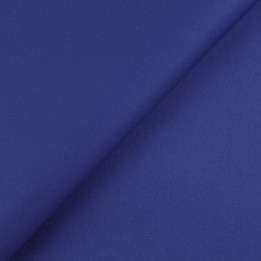 Tissu gabardine coton/polyester bleu roi uni