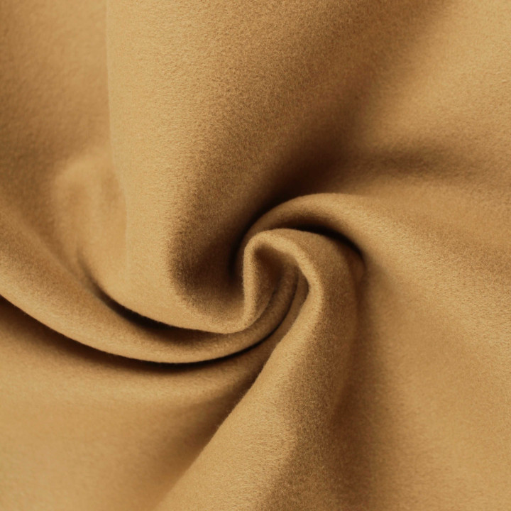 Coupon tissu caban beige clair uni