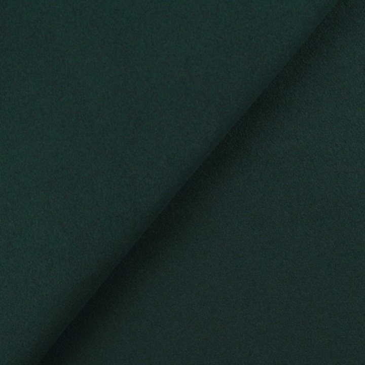Coupon de tissu caban vert bouteille uni