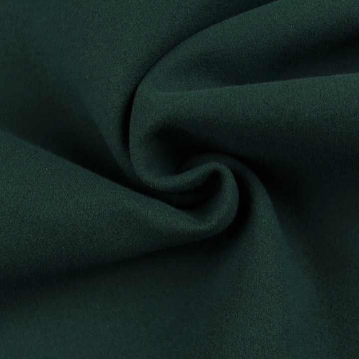 Coupon de tissu caban vert bouteille uni