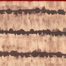 Coupon de tissu satin imprimé géométrique beige et marron
