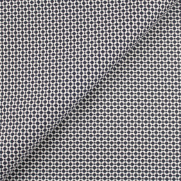 Coupon tissu coton chemise à damier bleu et gris clair | Moline
