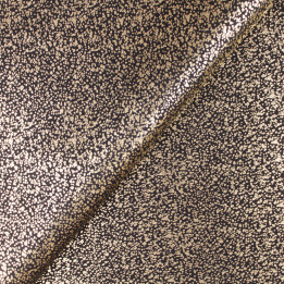 Tissu Satin Lamé Noir Moucheté Argent | Moline