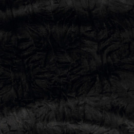 Velours polyester noir brillant légèrement texturé