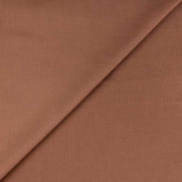 Tissu popline de coton marron - 100% coton