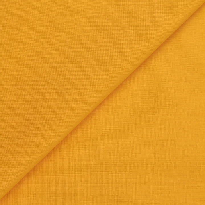 Tissu de Coton Uni Orange - Haute Qualité