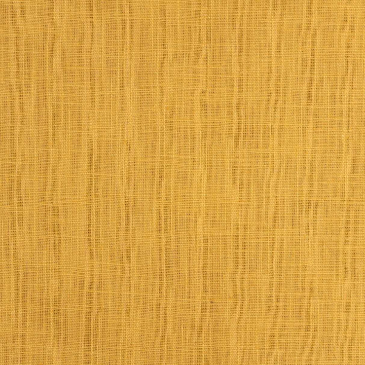 Coupon Tissu Lin Uni Jaune Ocre