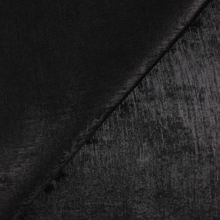 Coupon Tissu Lamé Uni Noir