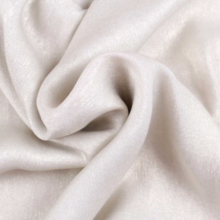 Coupon Tissu Lamé Gris Claire
