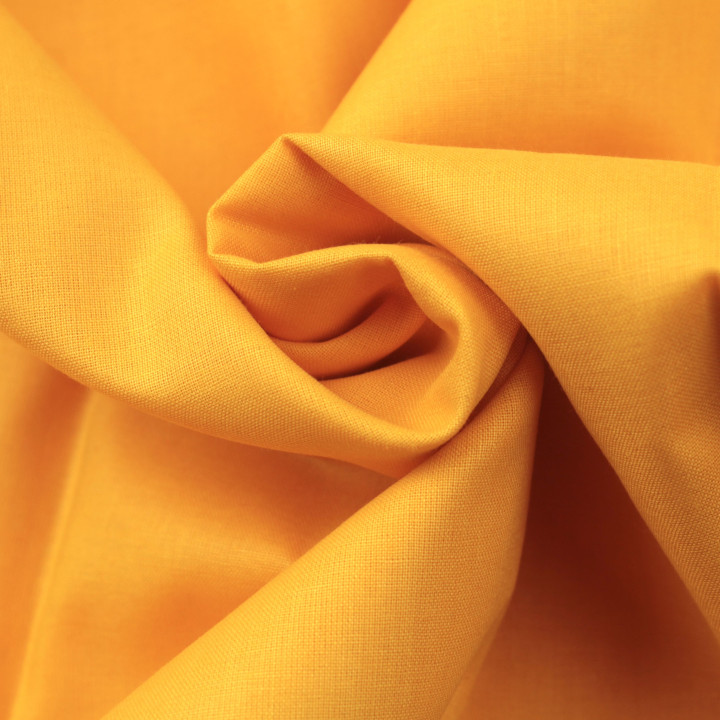 Tissu Popeline de Coton Uni Orange – Haute Qualité