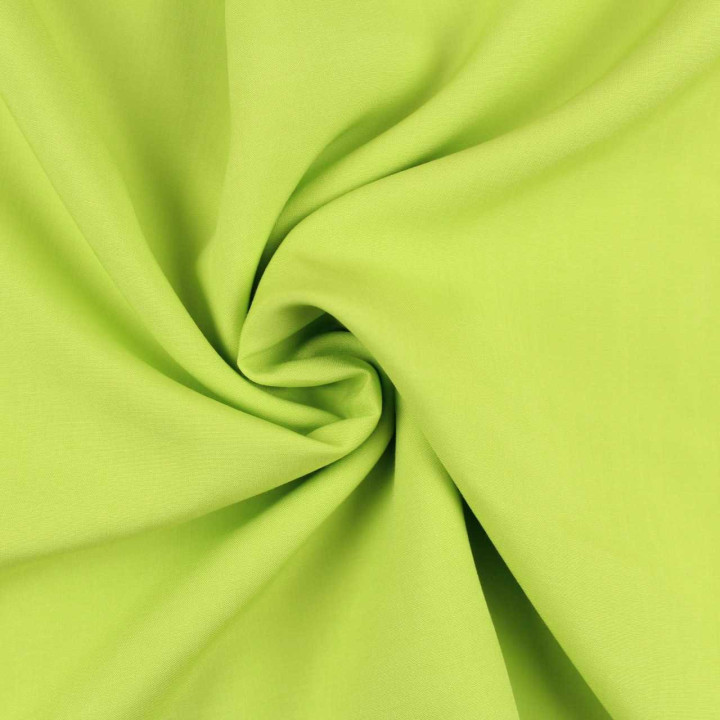 Tissu Coupon Viscose Uni Vert Anis