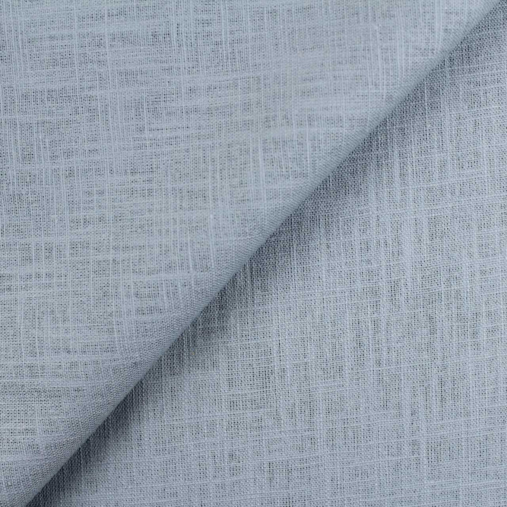Tissu Coupon Lin Uni Gris-Bleu