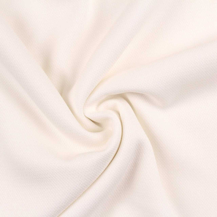Tissu Coupon Chemise Uni Écru Ivoire
