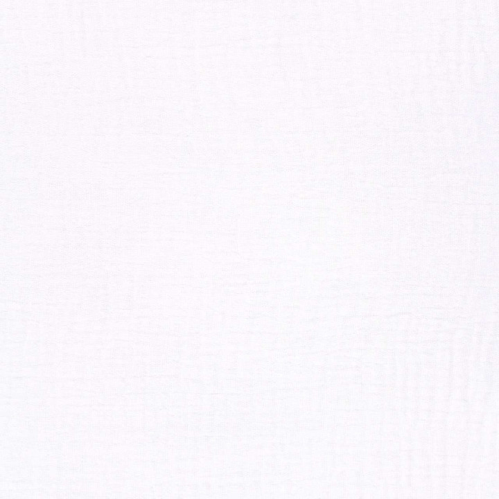 Tissu Coupon Double Gaze Uni Blanc