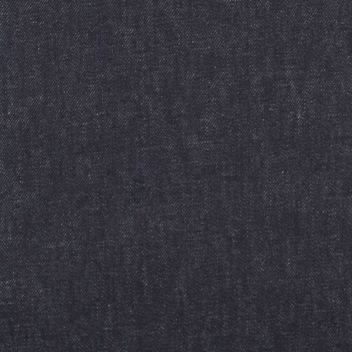 Tissu Coupon Jean Uni Bleu Indigo Foncé