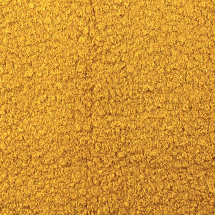 Tissu Lainage Bouclette Moutarde – Haute Qualité pour Mode & Décoration