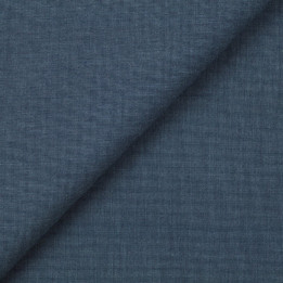 Tissu coton chemise bleu foncé – coupon de 3 m | Moline