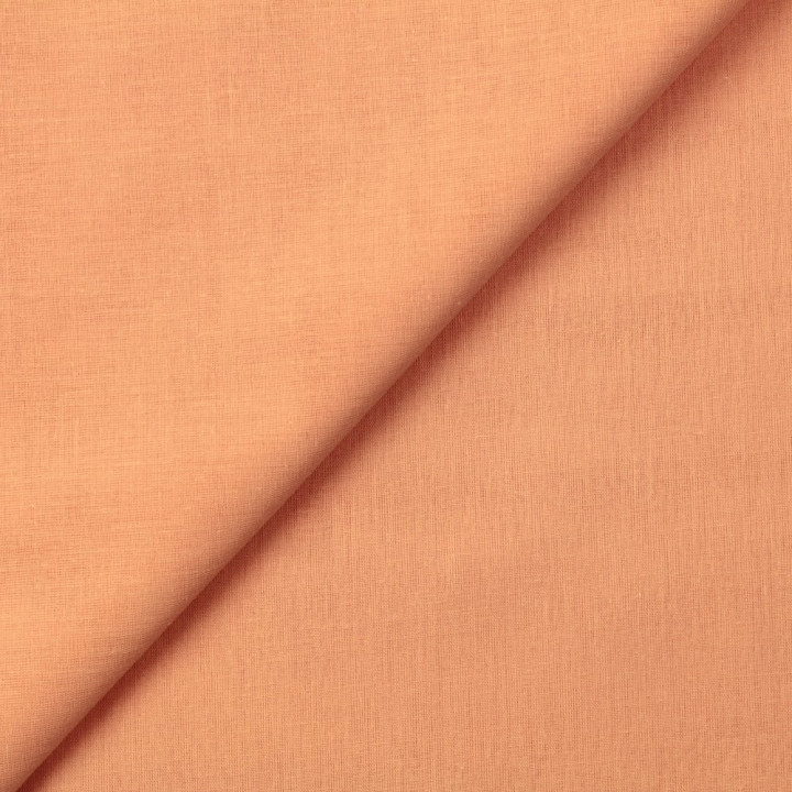 Tissu voile de coton uni rose