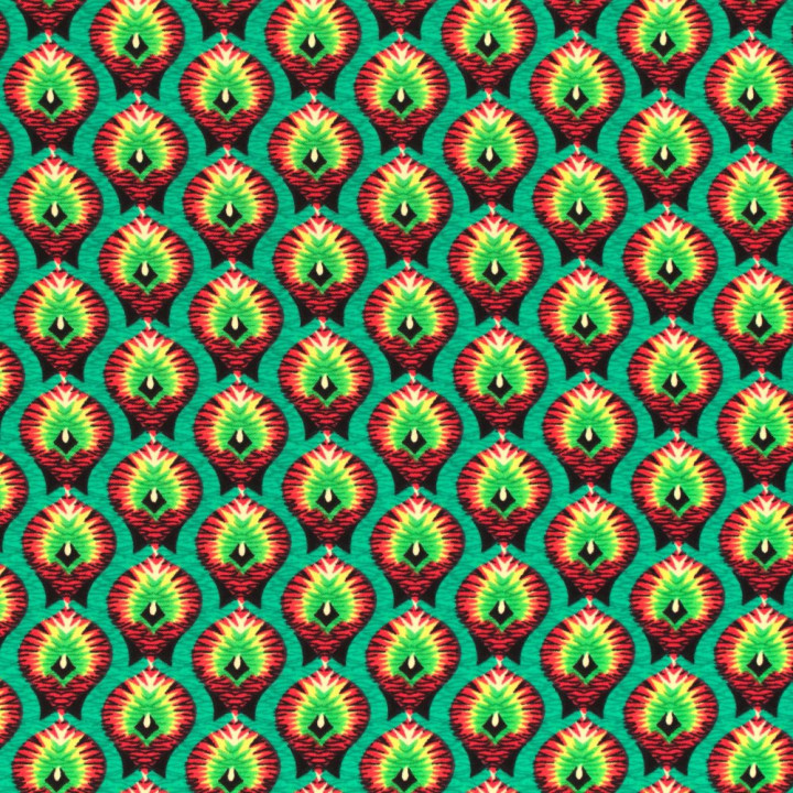 Tissus viscose vert imprimé cactus
