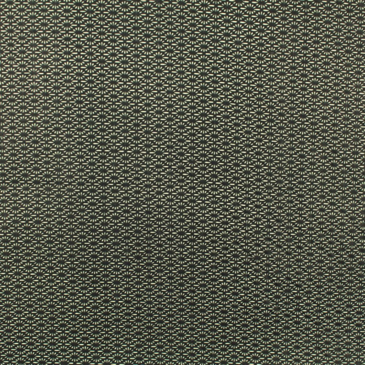 Tissu de coton noir à motif japonais géométrique