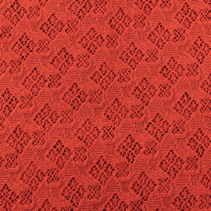 Tissu Dentelle Traditionnelle Bordeaux Uni