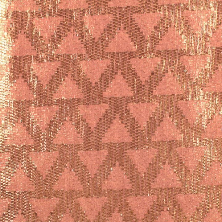 Tissu satin rose foncé brillant à imprimé géométrique élégant