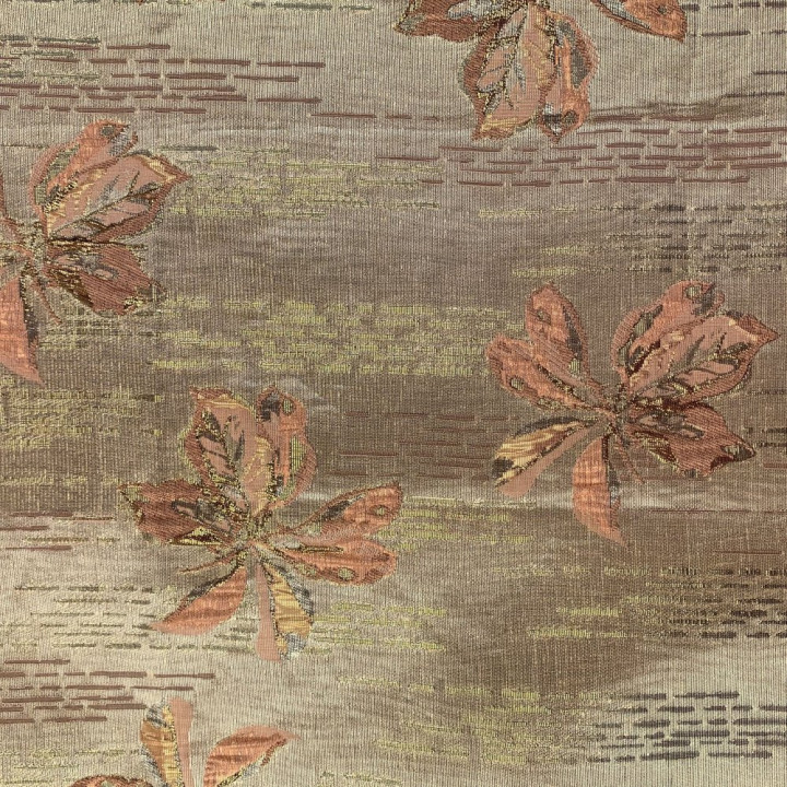 Tissu Brocart Doré à Motif Floral - Élégance et Raffinement pour Vos Créations