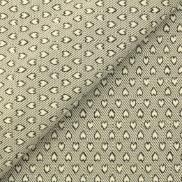 Tissu jersey blanc imprimé cœur géométrique – coupon de 3 m | Moline
