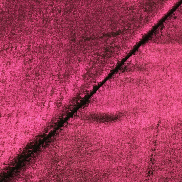 Tissus lamé de couleur rose fuchsia crêpe irisé