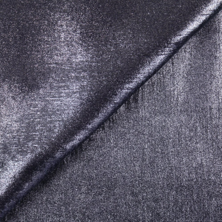 Tissu lamé bleu nuit brillant – Haute qualité pour couture, décoration et habillement